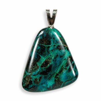 Anhänger Chrysokoll mit 925er Silberöse