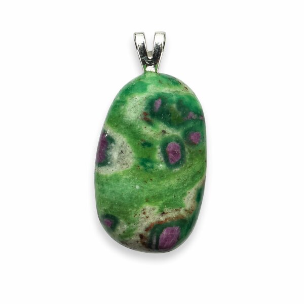 Anhänger Rubin mit Fuchsit mit 925er Silberöse