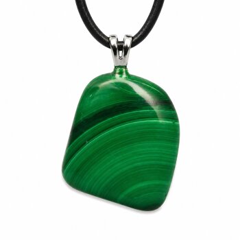 Anhänger Malachit mit 925er Silberöse