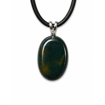 Anhänger Heliotrop mit 925er Silberöse