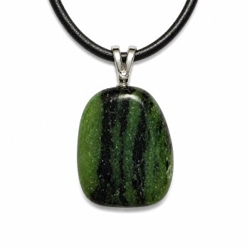 Anhänger Zoisit mit 925er Silberöse