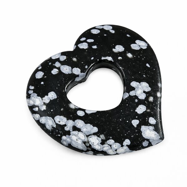 Anh�nger Herz in Herz Schneeflockenobsidian