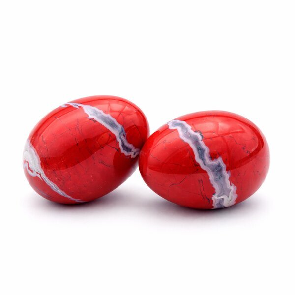 Edelstein-Ei Jaspis rot