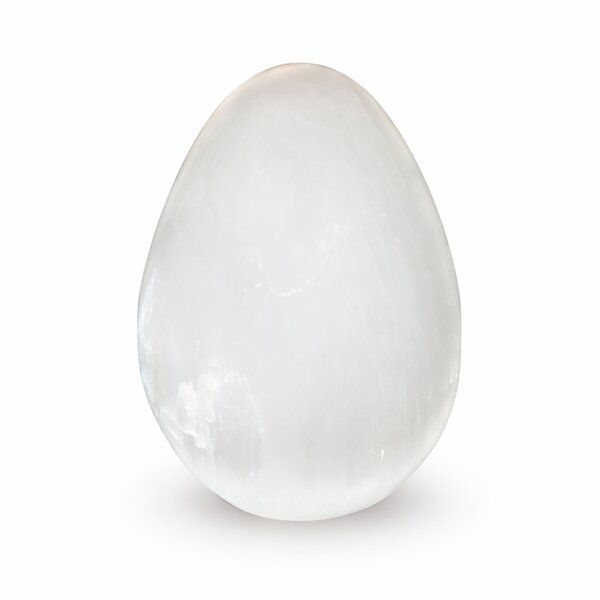 Edelstein-Ei Selenit (Alabaster)