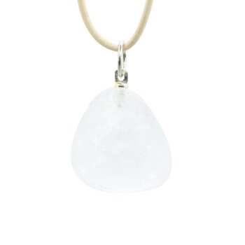 Anhänger Bergkristall mit versilberter Öse