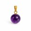 Anhänger Kugel Amethyst vergoldet