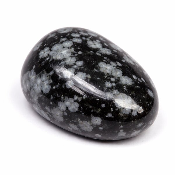 Trommelstein Schneeflockenobsidian