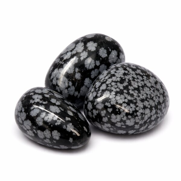 Trommelstein Schneeflockenobsidian