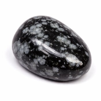 Trommelstein Schneeflockenobsidian