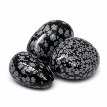 Trommelstein Schneeflockenobsidian
