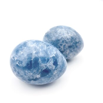 Edelstein-Ei Calcit blau