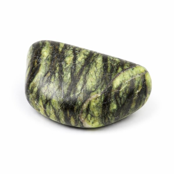 Trommelstein Serpentin geb�ndert