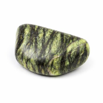 Trommelstein Serpentin geb�ndert